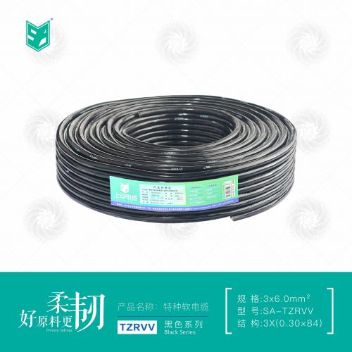 上安电缆黑色系列｜TZRVV软