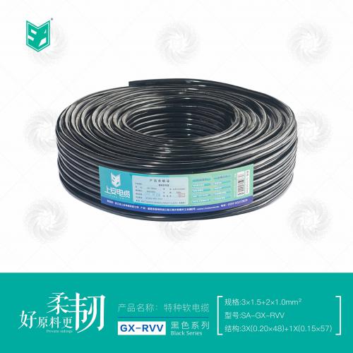 上安电缆黑色系列｜GXRVV软